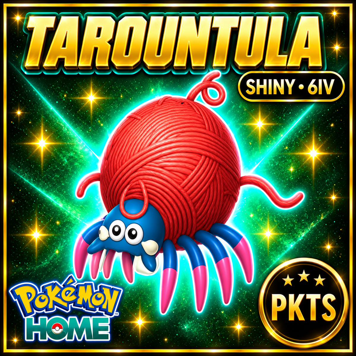 Shiny Tarountula Pokémon HOME 6IV Competitive Battle Ready - Image 1