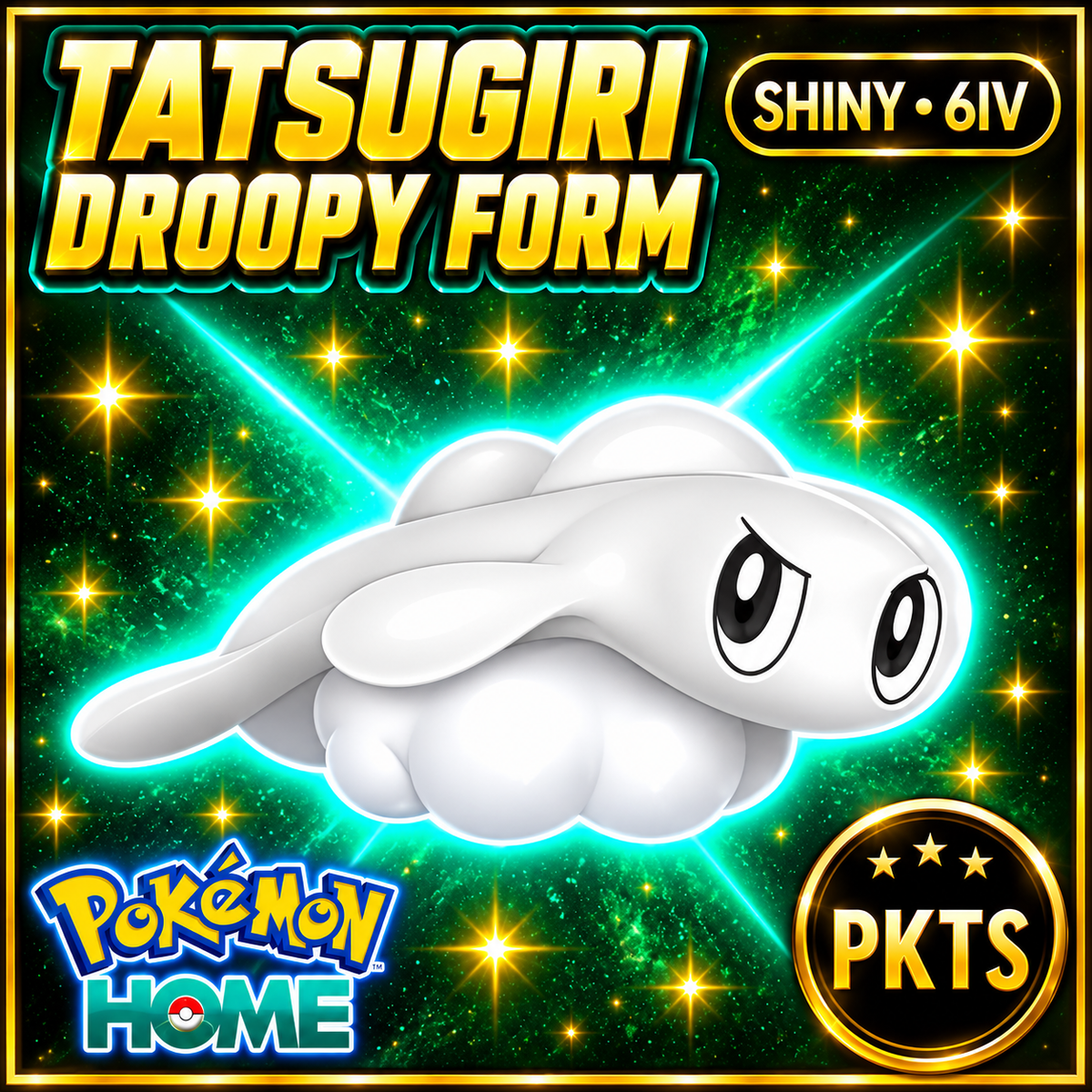 Shiny Tatsugiri Droopy Form Pokémon HOME 6IV Competitive Battle Ready - Image 1