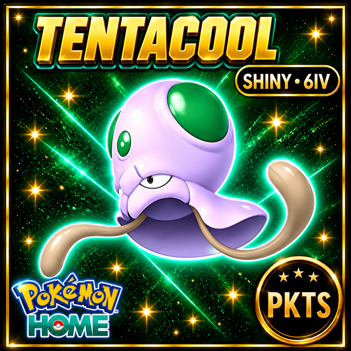 Shiny Tentacool Pokémon HOME 6IV Competitive Battle Ready - Image 1
