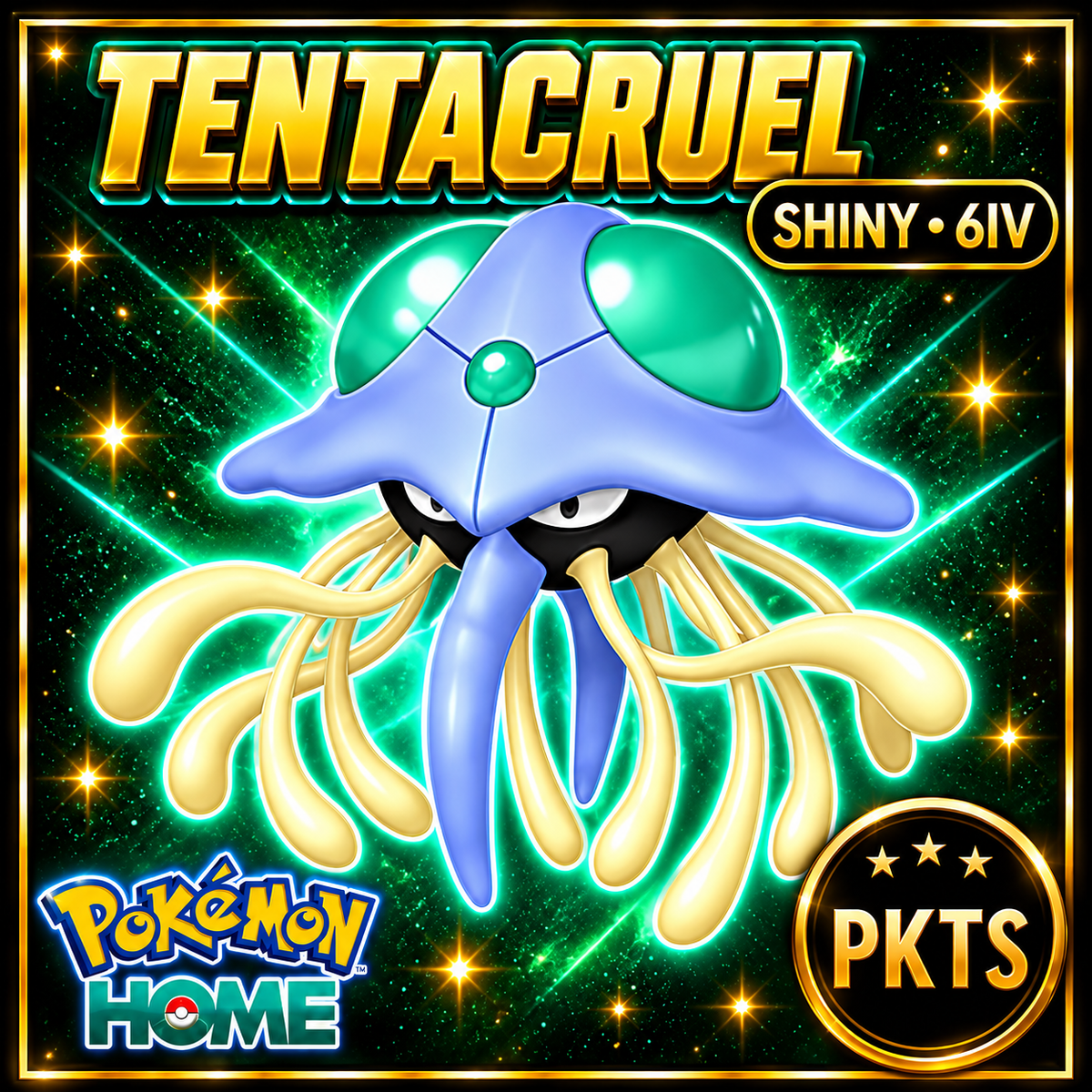 Shiny Tentacruel Pokémon HOME 6IV Competitive Battle Ready - Image 1