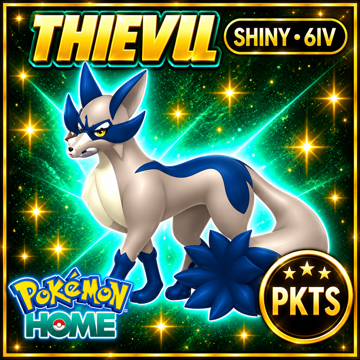 Shiny Thievul Pokémon HOME 6IV Competitive Battle Ready - Image 1