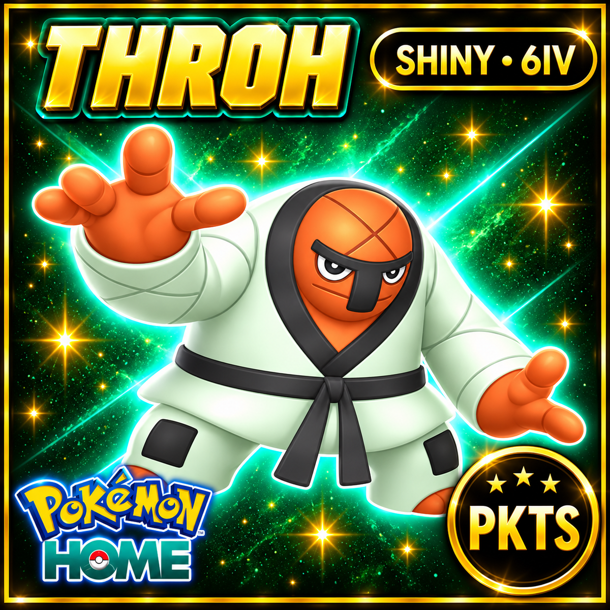 Shiny Throh Pokémon HOME 6IV Competitive Battle Ready - Image 1
