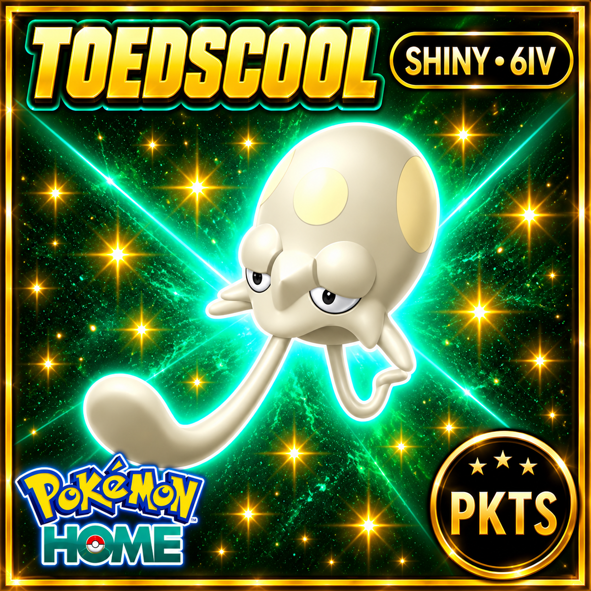 Shiny Toedscool Pokémon HOME 6IV Competitive Battle Ready - Image 1