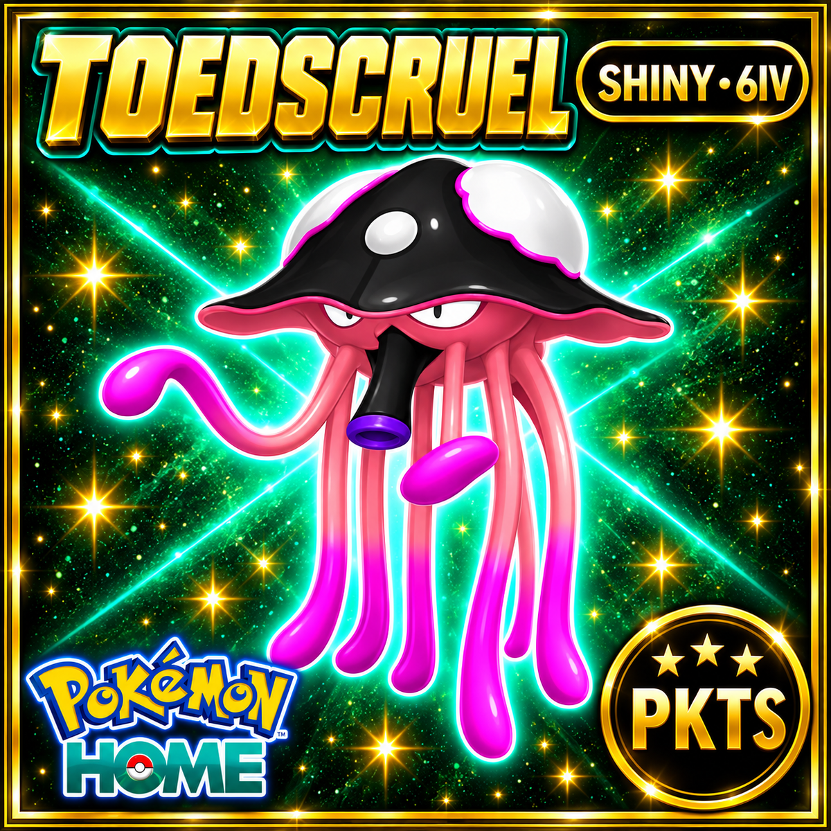 Shiny Toedscruel Pokémon HOME 6IV Competitive Battle Ready - Image 1