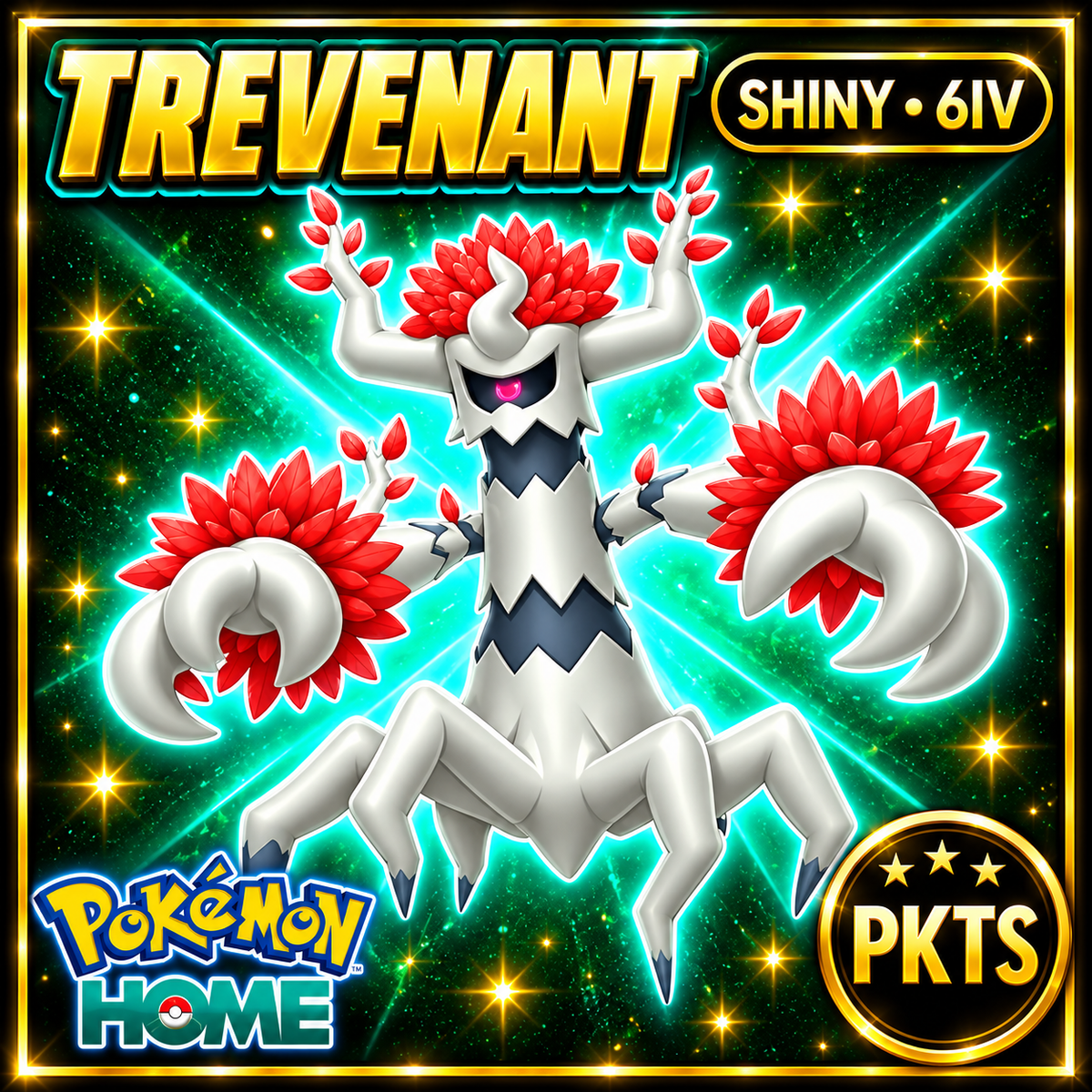 Shiny Trevenant Pokémon HOME 6IV Competitive Battle Ready - Image 1