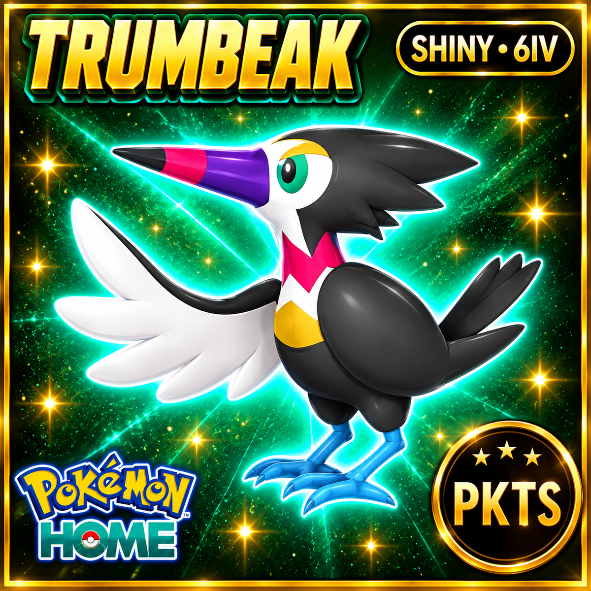 Shiny Trumbeak Pokémon HOME 6IV Competitive Battle Ready - Image 1