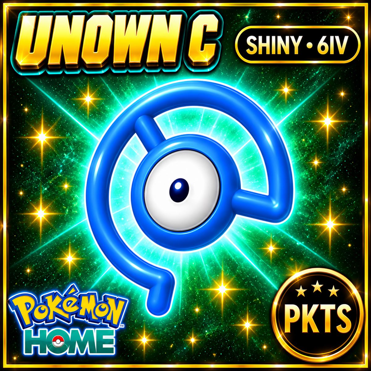 Shiny Unown C Pokémon HOME 6IV Competitive Battle Ready - Image 1