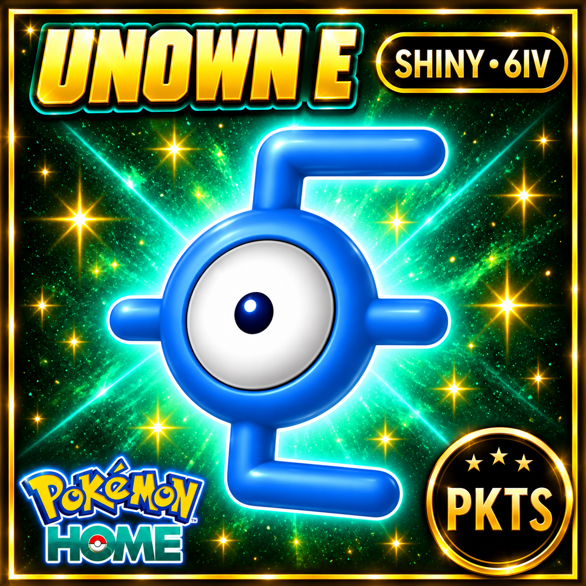 Shiny Unown E Pokémon HOME 6IV Competitive Battle Ready - Image 1