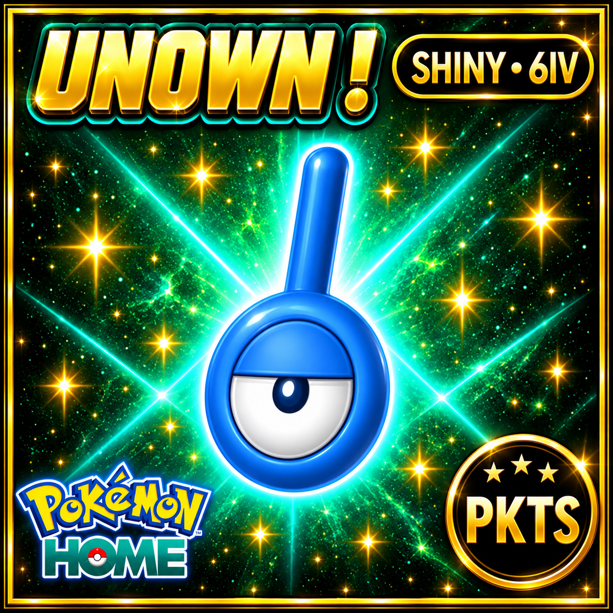 Shiny Unown ! Pokémon HOME 6IV Competitive Battle Ready - Image 1