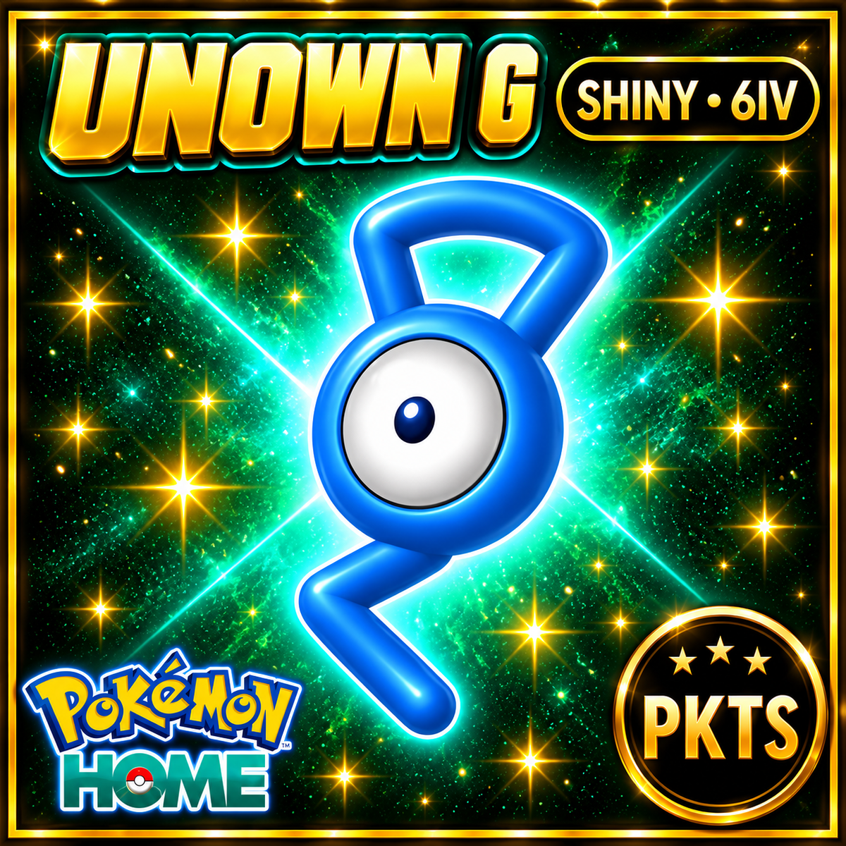 Shiny Unown G Pokémon HOME 6IV Competitive Battle Ready - Image 1