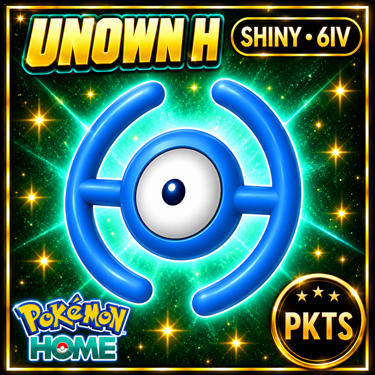 Shiny Unown H Pokémon HOME 6IV Competitive Battle Ready - Image 1