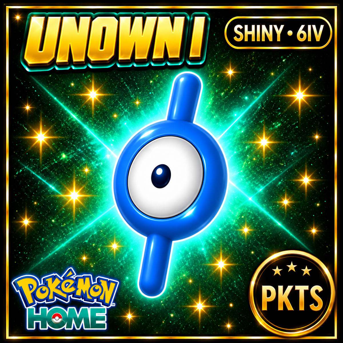 Shiny Unown I Pokémon HOME 6IV Competitive Battle Ready - Image 1