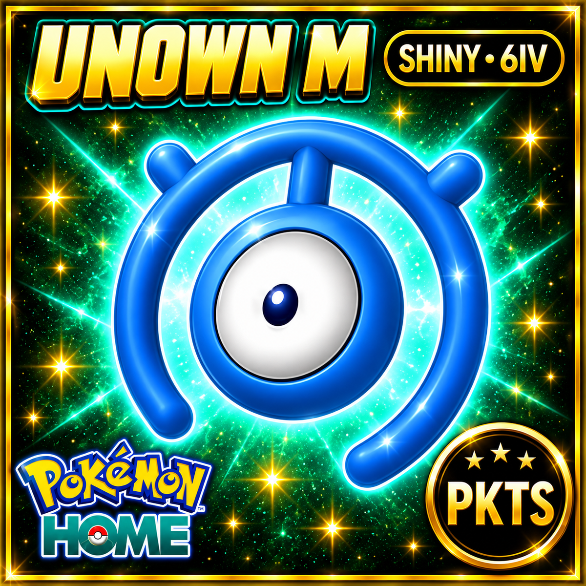 Shiny Unown M Pokémon HOME 6IV Competitive Battle Ready - Image 1