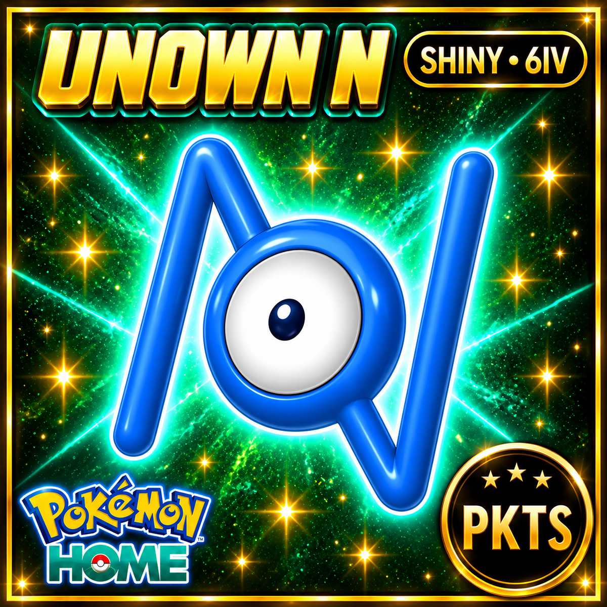 Shiny Unown N Pokémon HOME 6IV Competitive Battle Ready - Image 1