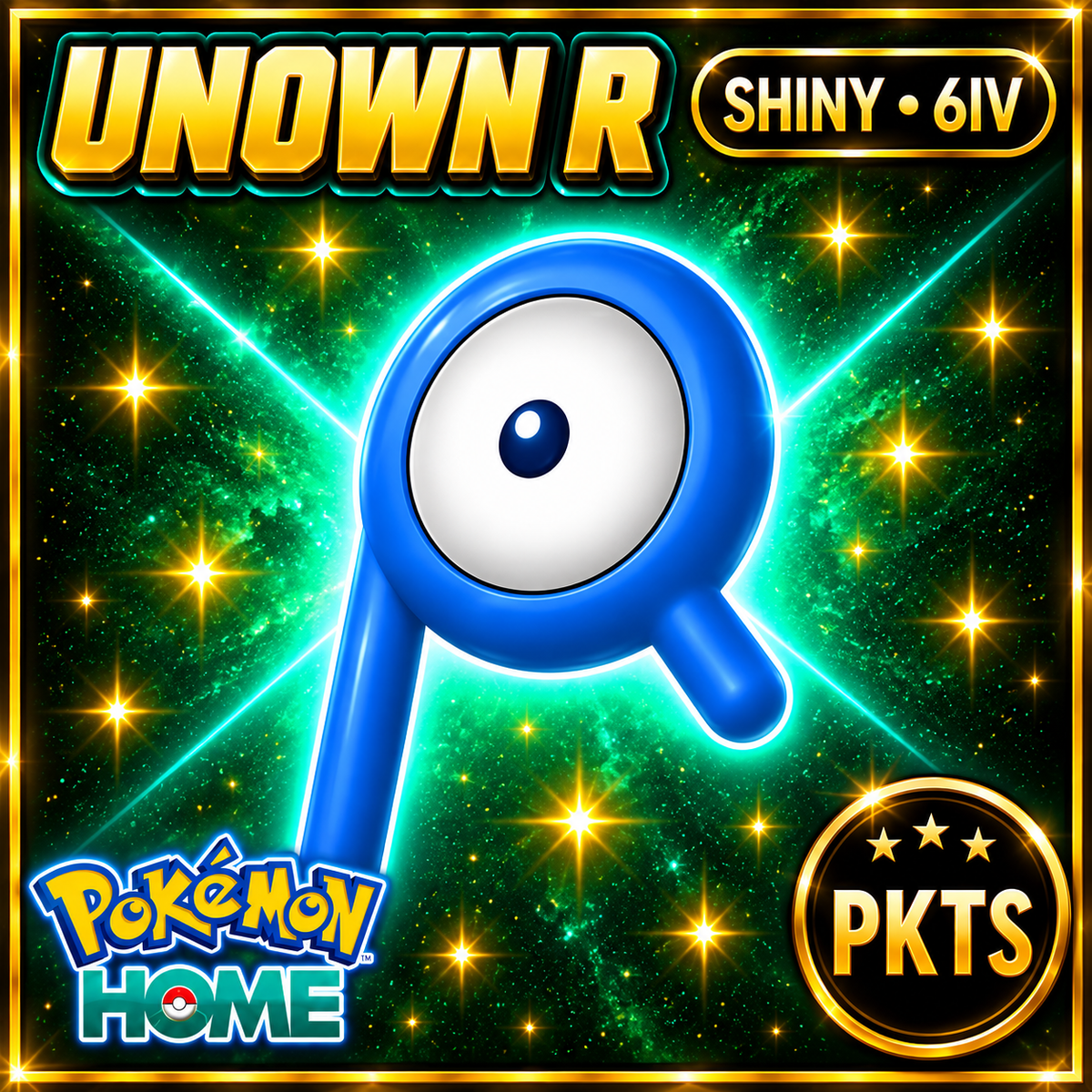 Shiny Unown R Pokémon HOME 6IV Competitive Battle Ready - Image 1
