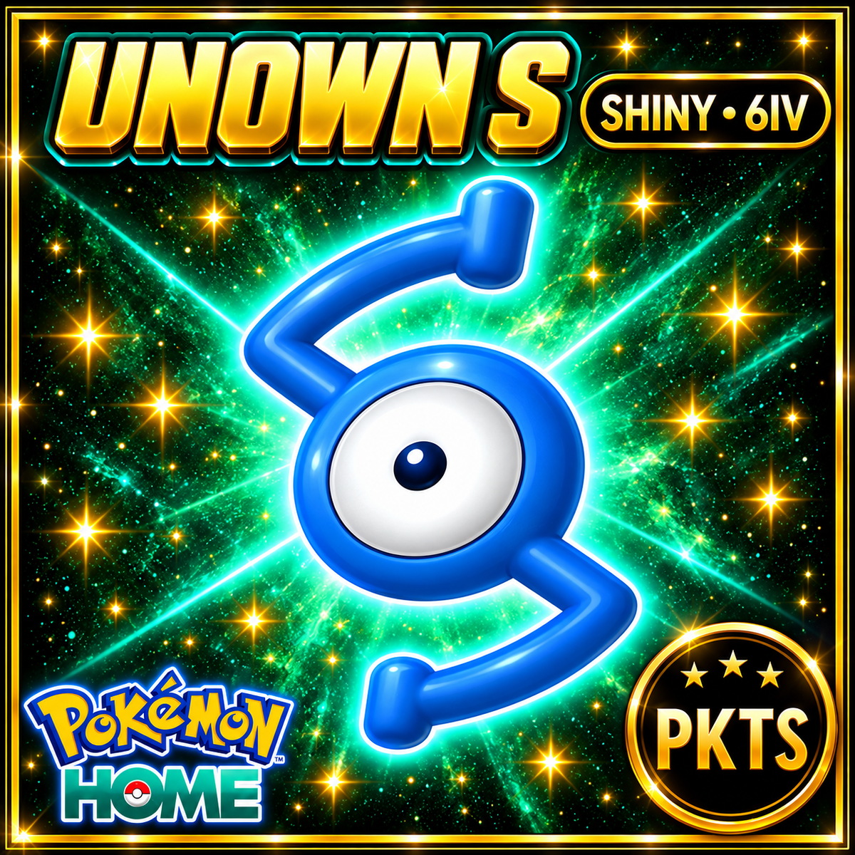 Shiny Unown S Pokémon HOME 6IV Competitive Battle Ready - Image 1