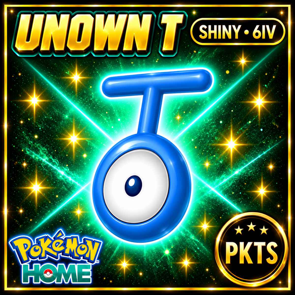 Shiny Unown T Pokémon HOME 6IV Competitive Battle Ready - Image 1