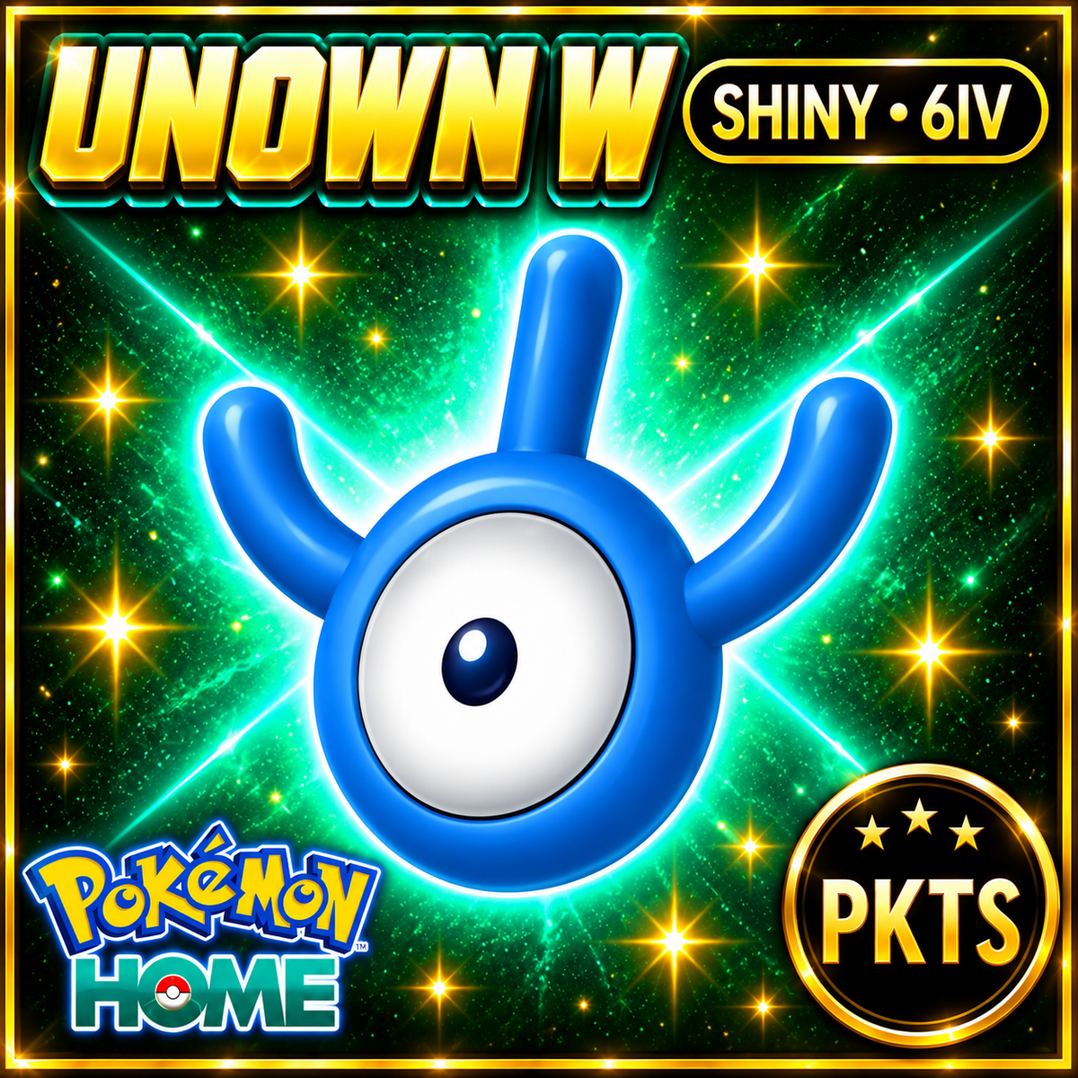 Shiny Unown W Pokémon HOME 6IV Competitive Battle Ready - Image 1