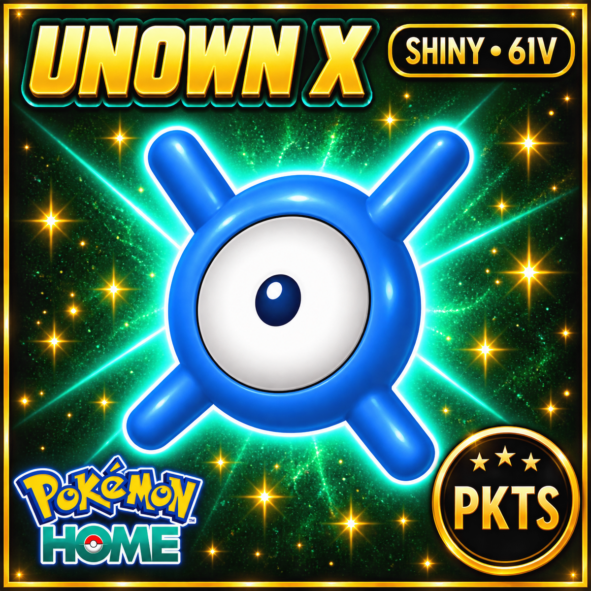 Shiny Unown X Pokémon HOME 6IV Competitive Battle Ready - Image 1