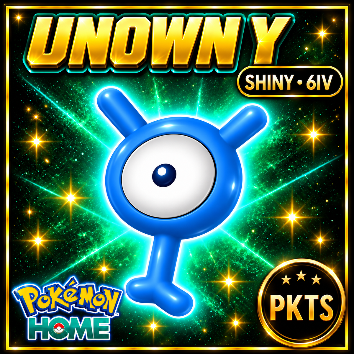 Shiny Unown Y Pokémon HOME 6IV Competitive Battle Ready - Image 1