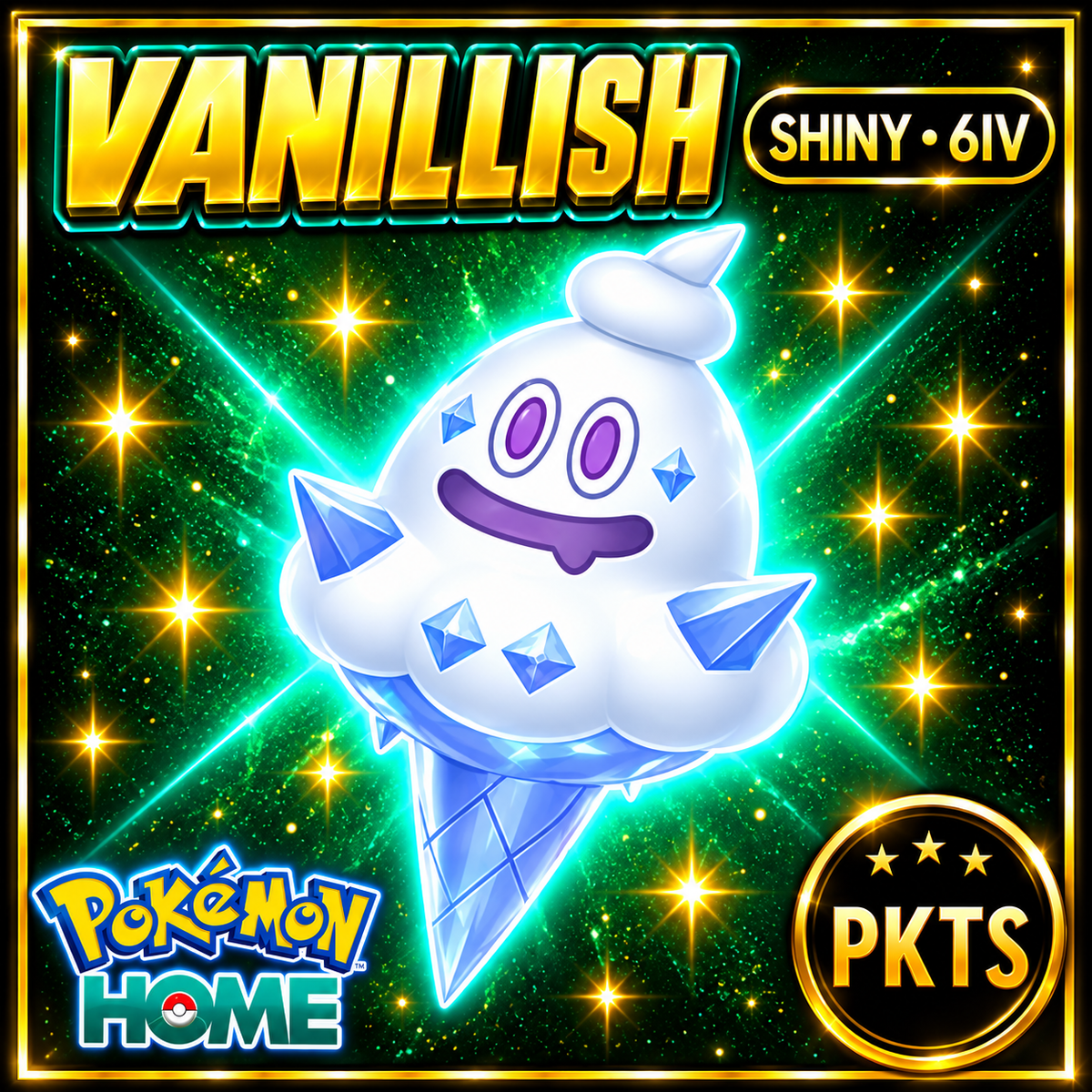 Shiny Vanillish Pokémon HOME 6IV Competitive Battle Ready - Image 1