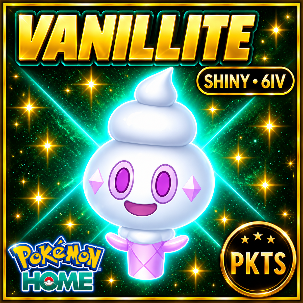 Shiny Vanillite Pokémon HOME 6IV Competitive Battle Ready - Image 1