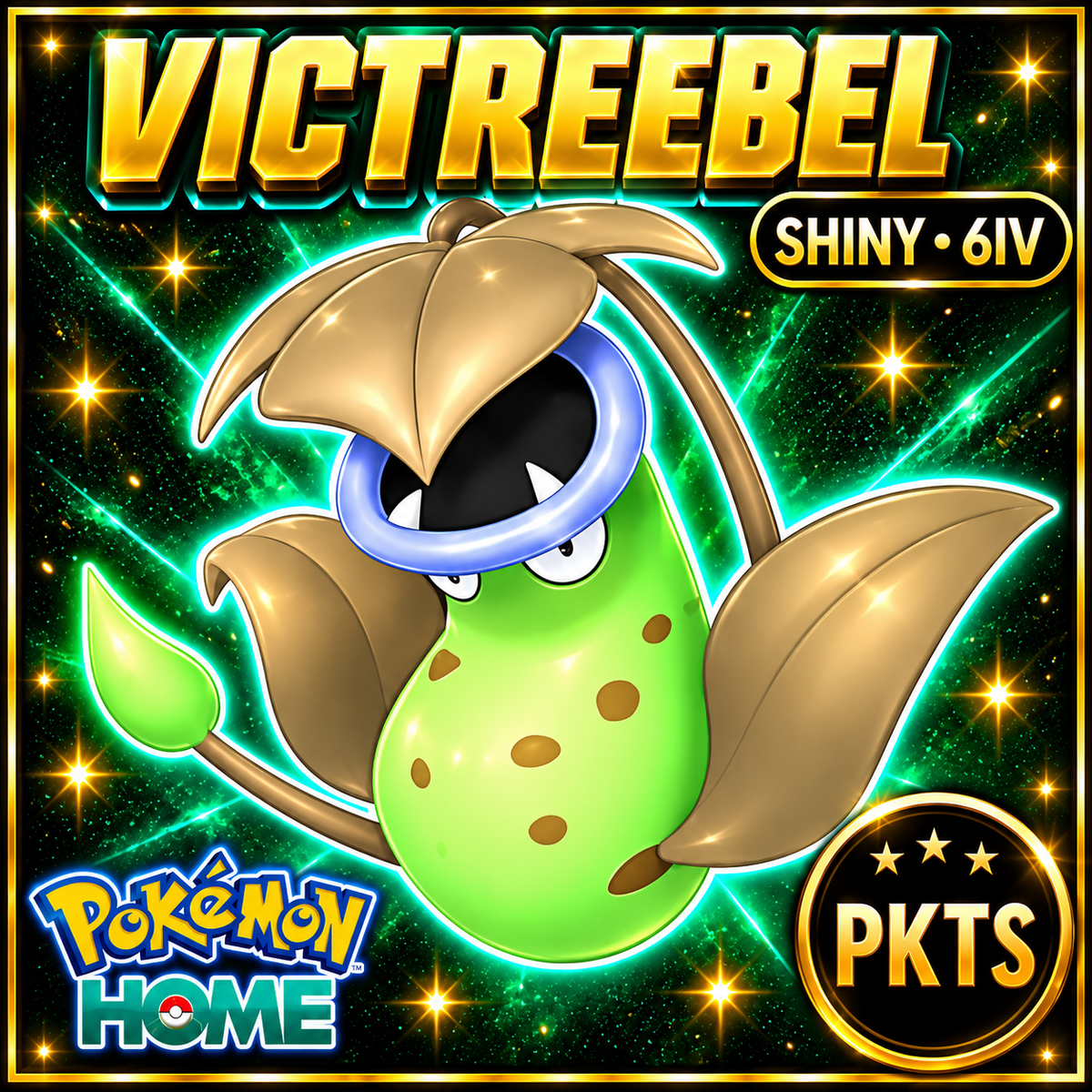 Shiny Victreebel Pokémon HOME 6IV Competitive Battle Ready - Image 1