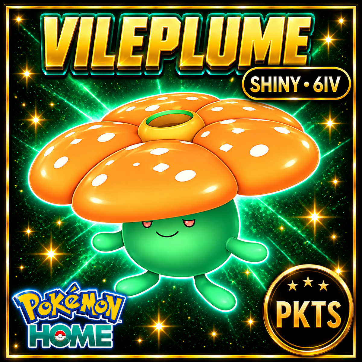 Shiny Vileplume Pokémon HOME 6IV Competitive Battle Ready - Image 1