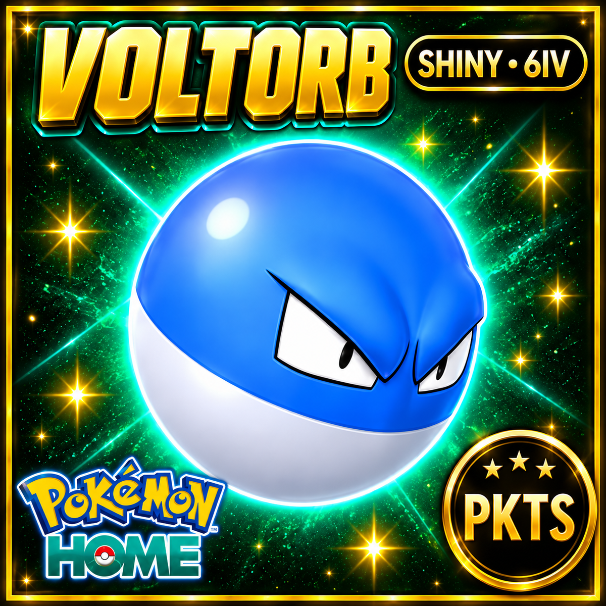 Shiny Voltorb Pokémon HOME 6IV Competitive Battle Ready - Image 1