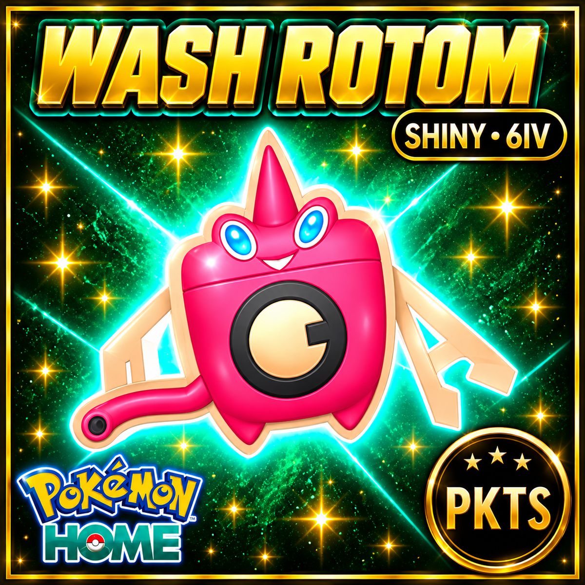Shiny Wash Rotom Pokémon HOME 6IV Competitive Battle Ready - Image 1