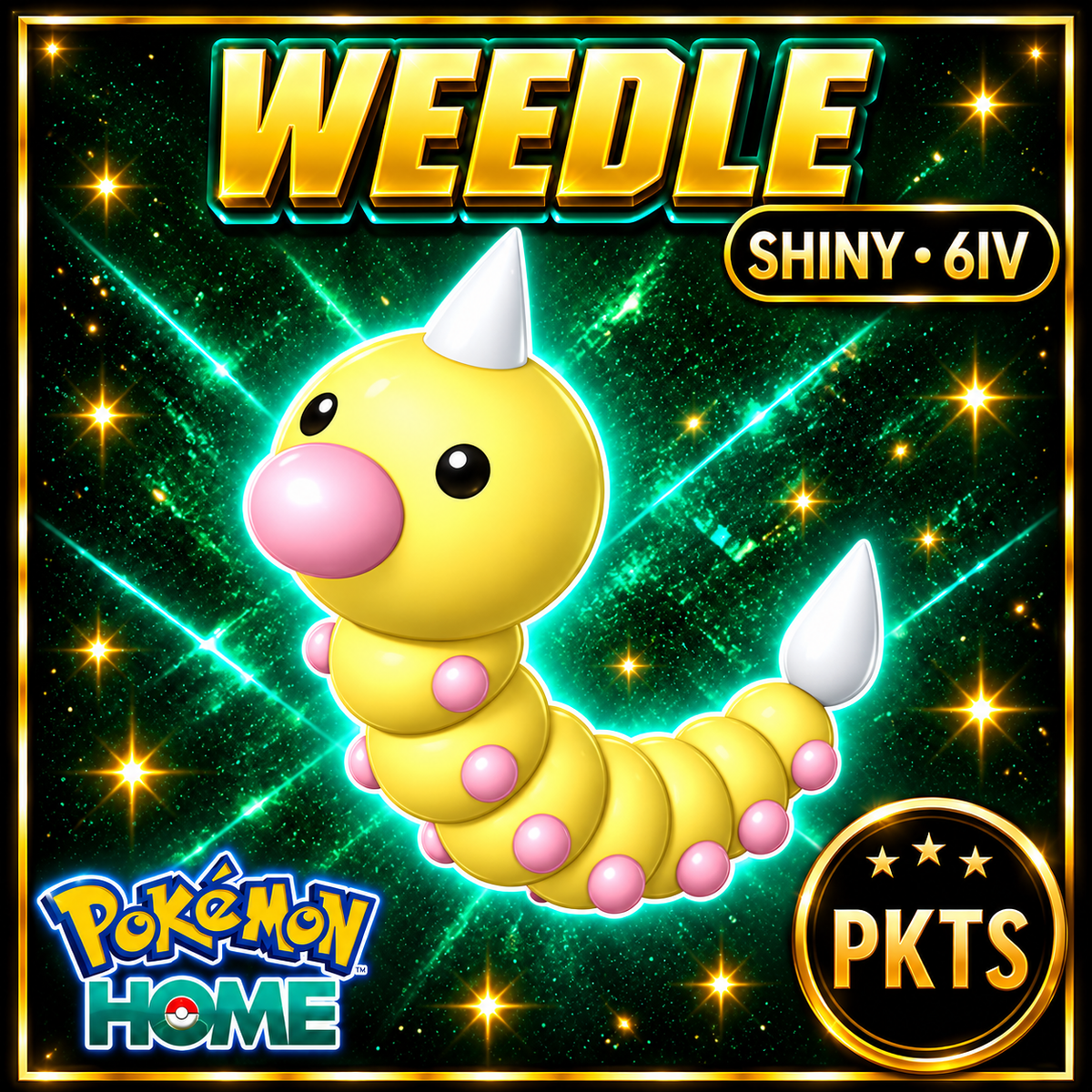 Shiny Weedle Pokémon HOME 6IV Competitive Battle Ready - Image 1
