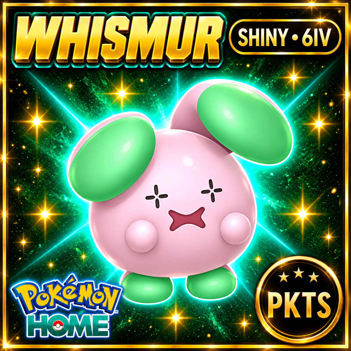 Shiny Whismur Pokémon HOME 6IV Competitive Battle Ready - Image 1