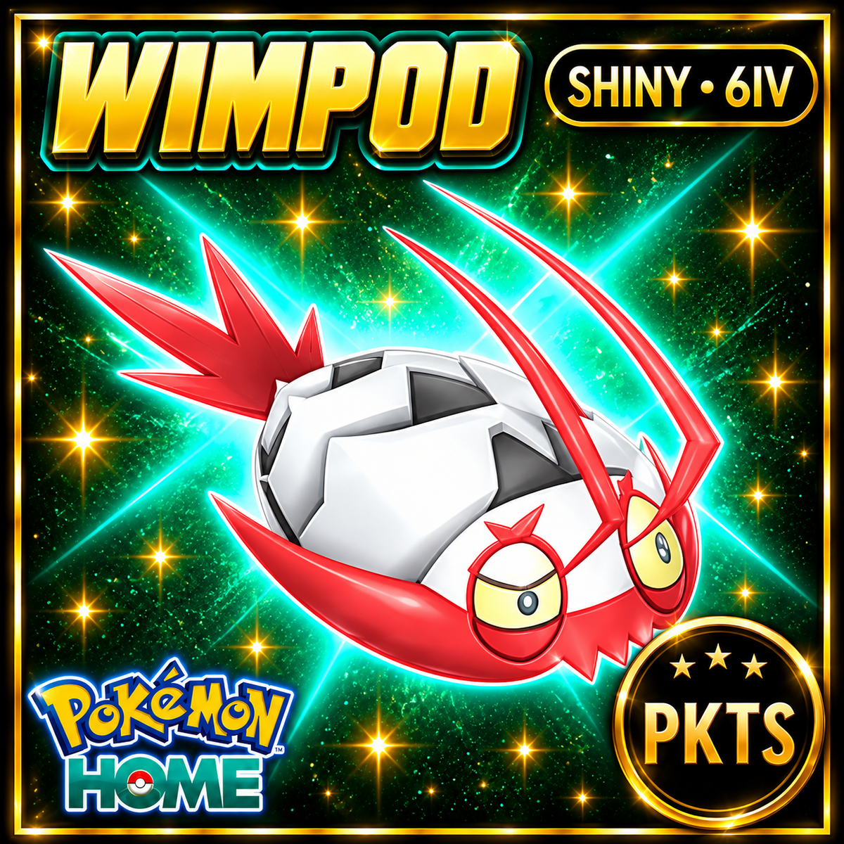 Shiny Wimpod Pokémon HOME 6IV Competitive Battle Ready - Image 1