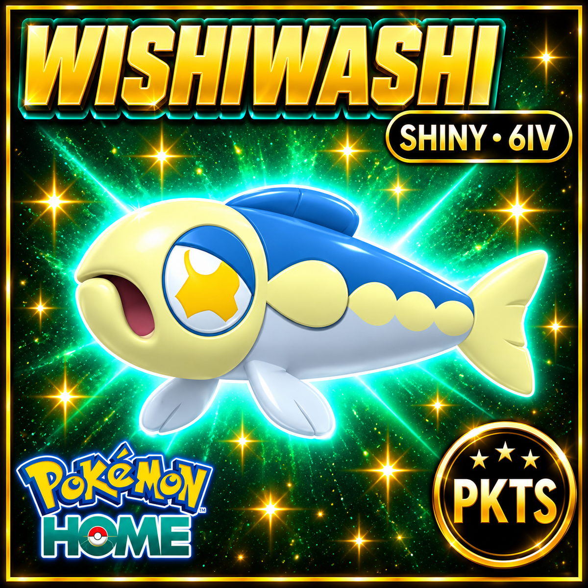 Shiny Wishiwashi Pokémon HOME 6IV Competitive Battle Ready - Image 1