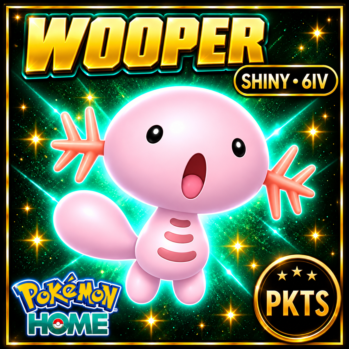 Shiny Wooper Pokémon HOME 6IV Competitive Battle Ready - Image 1