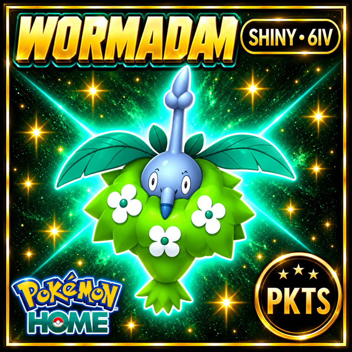 Shiny Wormadam Pokémon HOME 6IV Competitive Battle Ready - Image 1