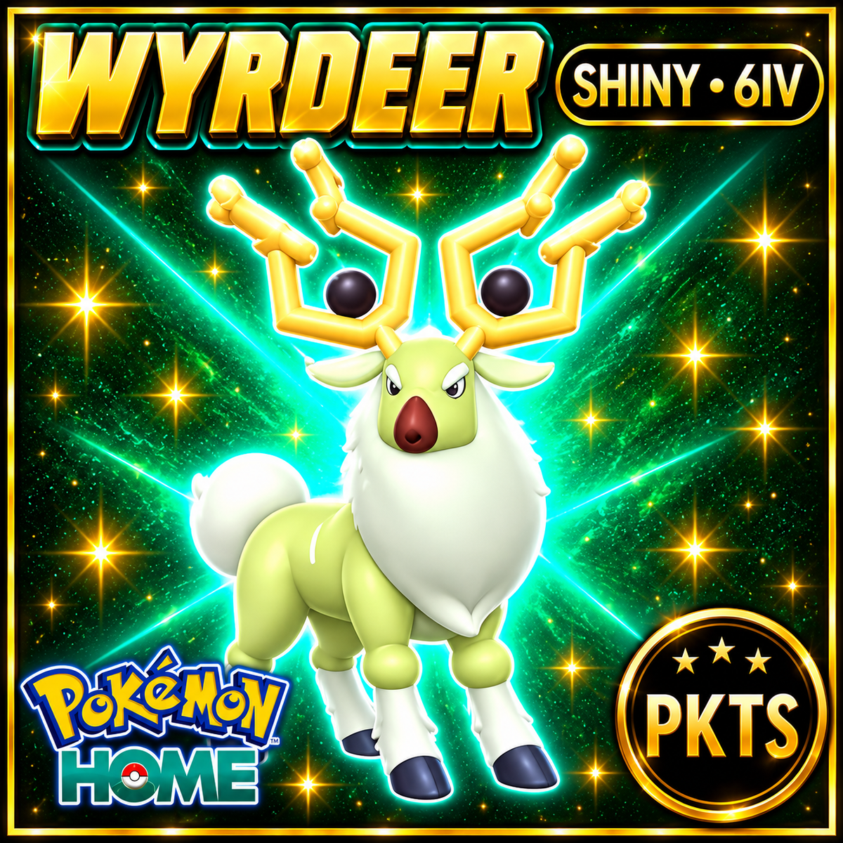 Shiny Wyrdeer Pokémon HOME 6IV Competitive Battle Ready - Image 1