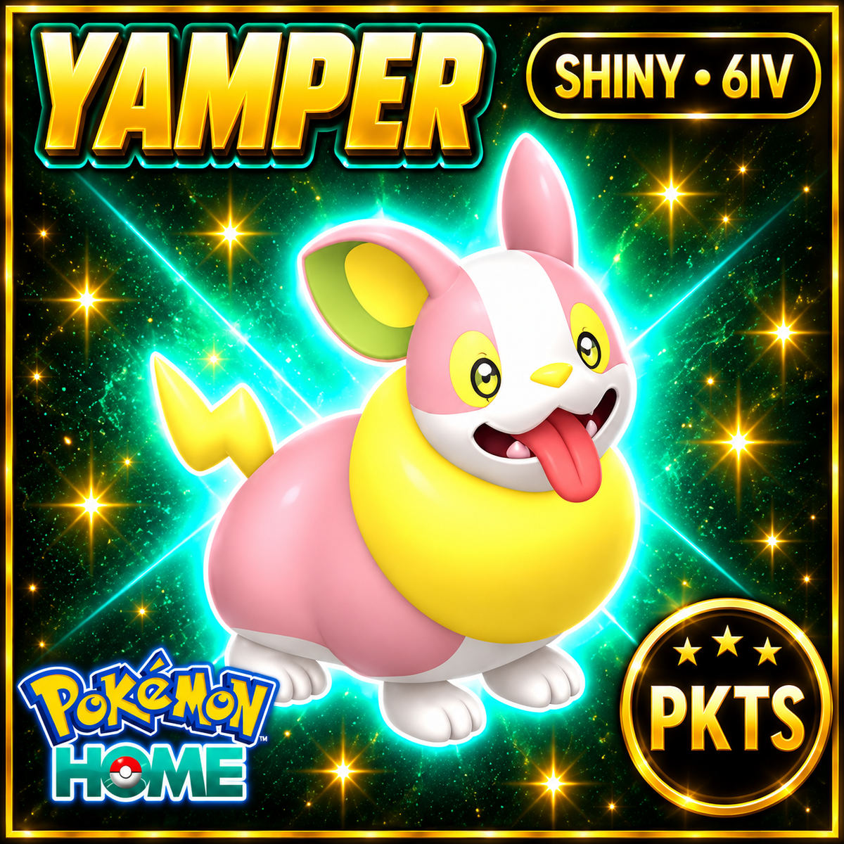 Shiny Yamper Pokémon HOME 6IV Competitive Battle Ready - Image 1