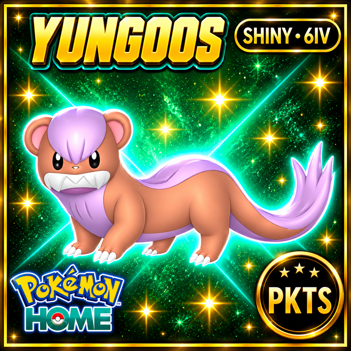 Shiny Yungoos Pokémon HOME 6IV Competitive Battle Ready - Image 1