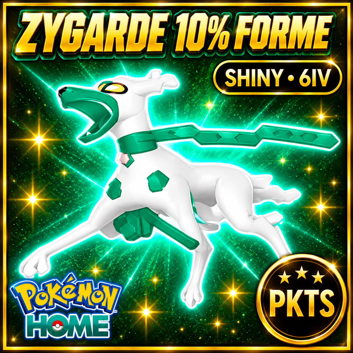 Shiny Zygarde 10% Forme Pokémon HOME 6IV Competitive Battle Ready - Image 1
