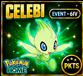 Celebi Lv. 30 Crystal Origin Event Pokérus Pokémon HOME Trade Sword Shield Rare Mythical Bonus - Image 1