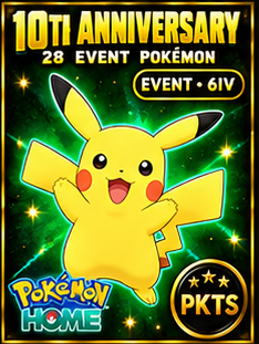 Pokémon 10th Anniversary Bundle Pack, Pokemon Home Event Pokémon Anniversary Bundle, 6IV Competitive, Home Trade, Battle Ready Fast Delivery - Image 1