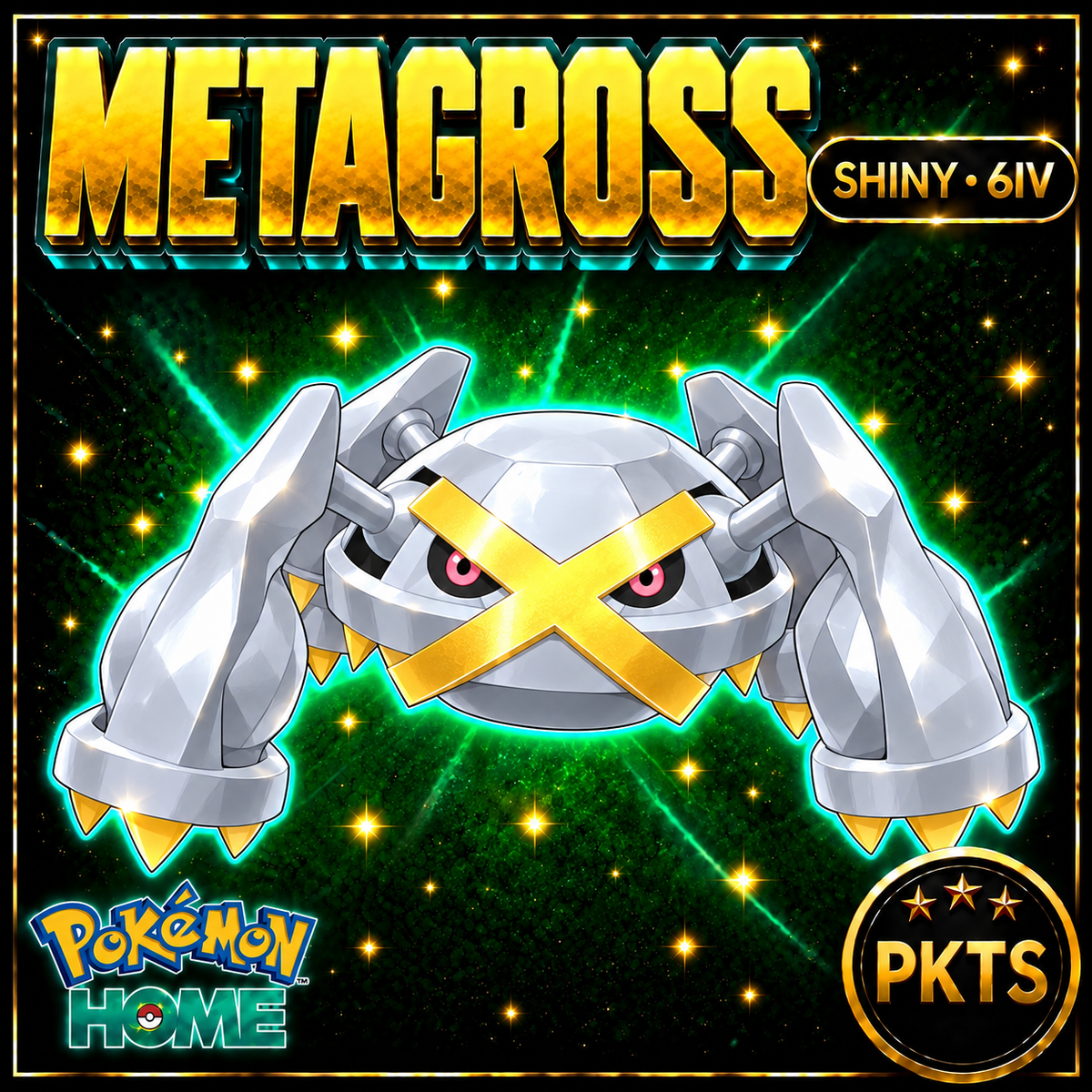 Shiny Metagross 6IV Pokémon Scarlet Violet Link Trade | PKTS