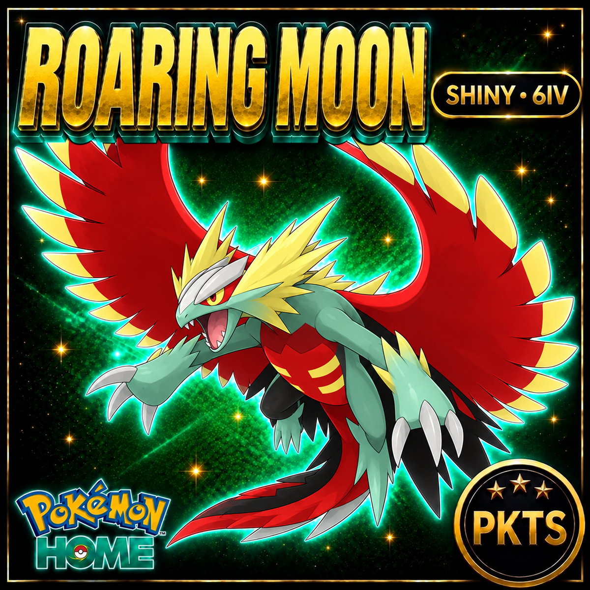 Shiny Roaring Moon 6IV Pokémon Scarlet Violet Link Trade | PKTS