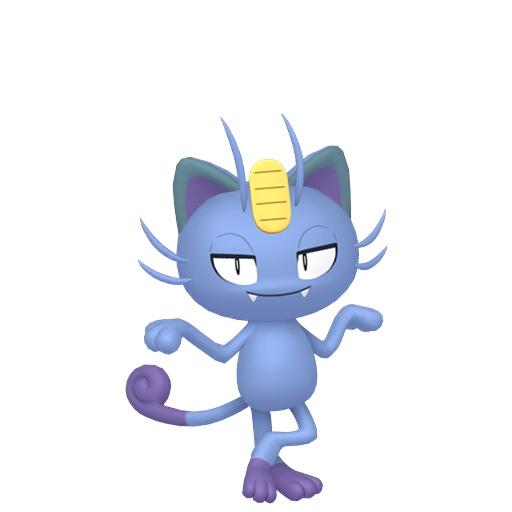 Shiny Alolan Meowth — neutral Pokémon artwork | PKTS