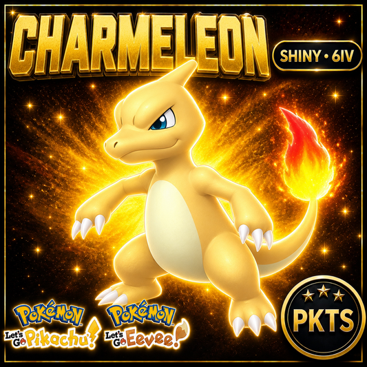 Shiny Charmeleon 6IV — Pokémon Let’s Go Pikachu & Let’s Go Eevee — PKTS