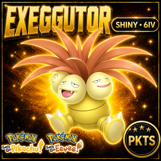 Shiny Exeggutor 6IV — Pokémon Let’s Go Pikachu & Let’s Go Eevee — PKTS