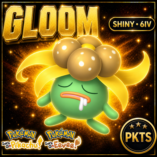 Shiny Gloom 6IV — Pokémon Let’s Go Pikachu & Let’s Go Eevee — PKTS