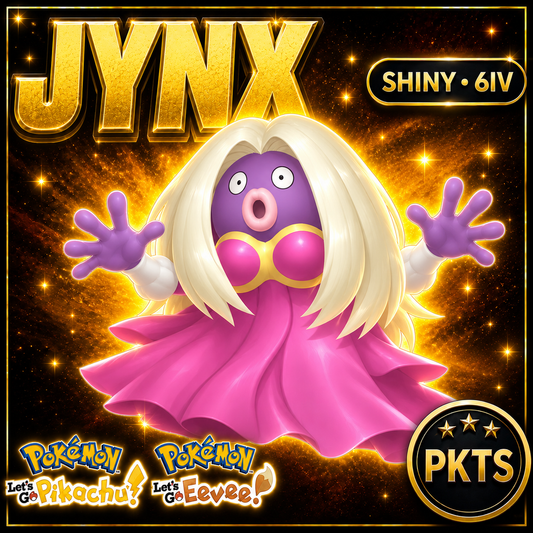 Shiny Jynx 6IV — Pokémon Let’s Go Pikachu & Let’s Go Eevee — PKTS