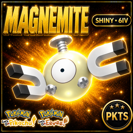 Shiny Magnemite 6IV — Pokémon Let’s Go Pikachu & Let’s Go Eevee — PKTS